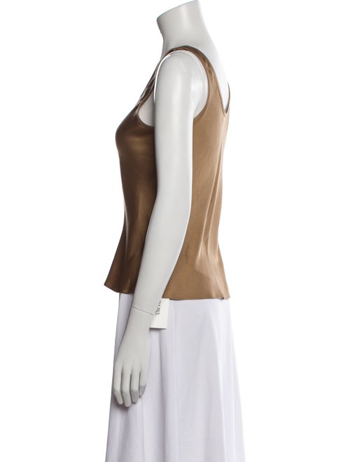 Anine Bing Silk Scoop Neck Top