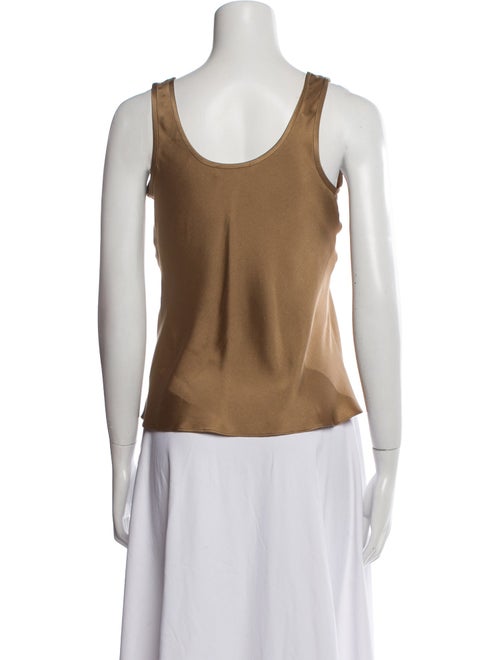 Anine Bing Silk Scoop Neck Top