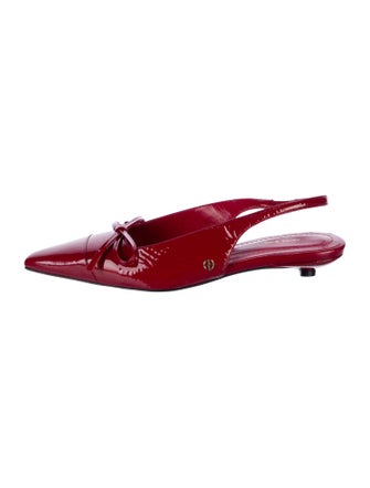 Anine Bing Patent Leather Slingback Flats