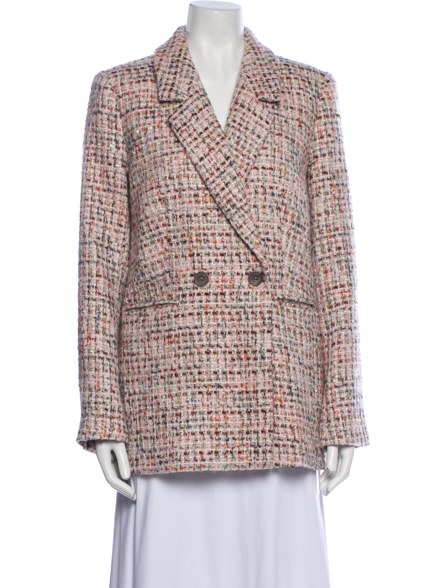 Anine Bing Tweed Pattern Blazer