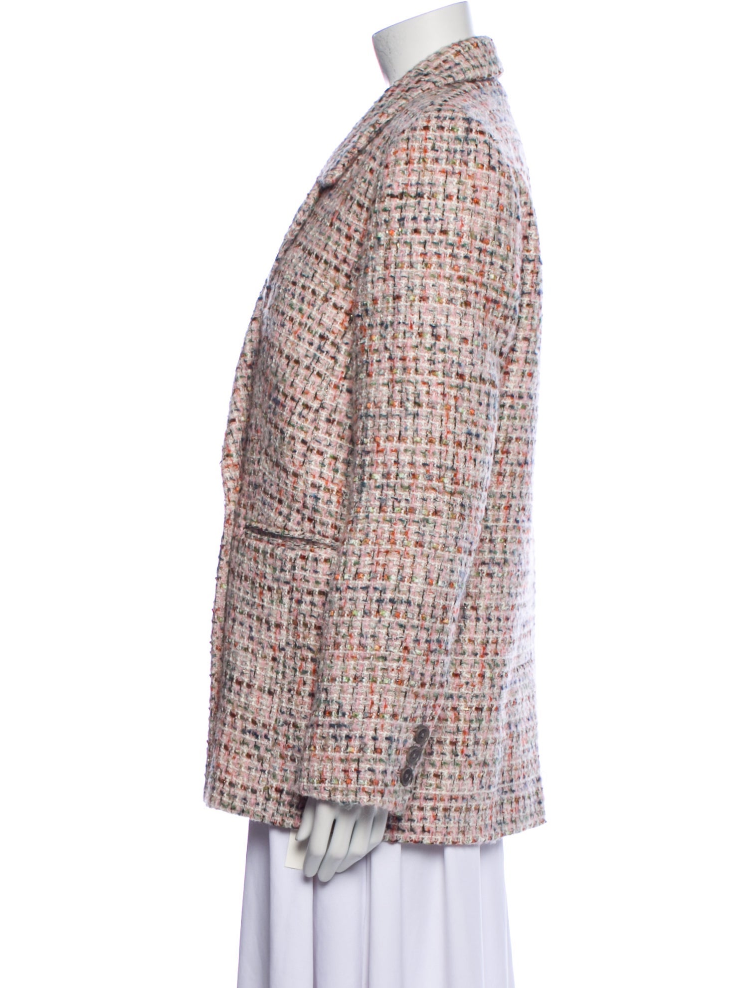 Anine Bing Tweed Pattern Blazer