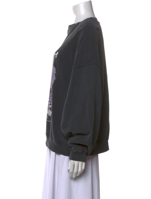 Anine Bing Graphic Print Crew Neck Sweatshirt