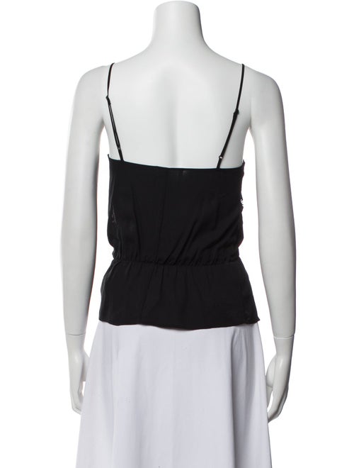 Anine Bing Silk Square Neckline Top