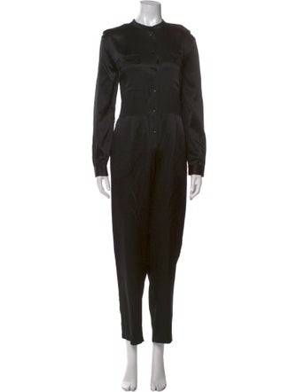 Anine Bing x Helena Christensen Silk Crew Neck Jumpsuit