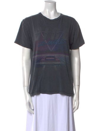 Anine Bing Graphic Print Crew Neck T-Shirt