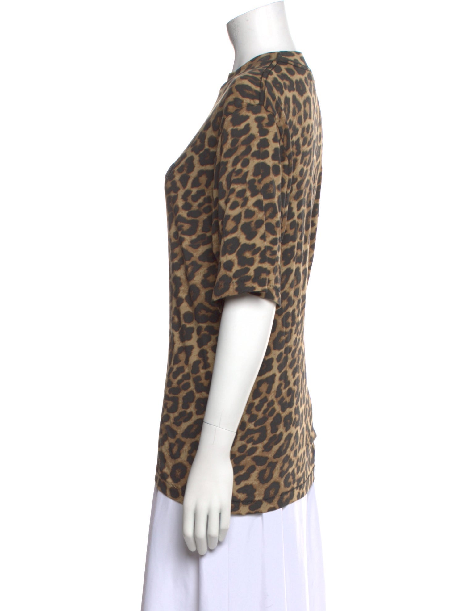 Anine Bing Animal Print Crew Neck T-Shirt w/ Tags