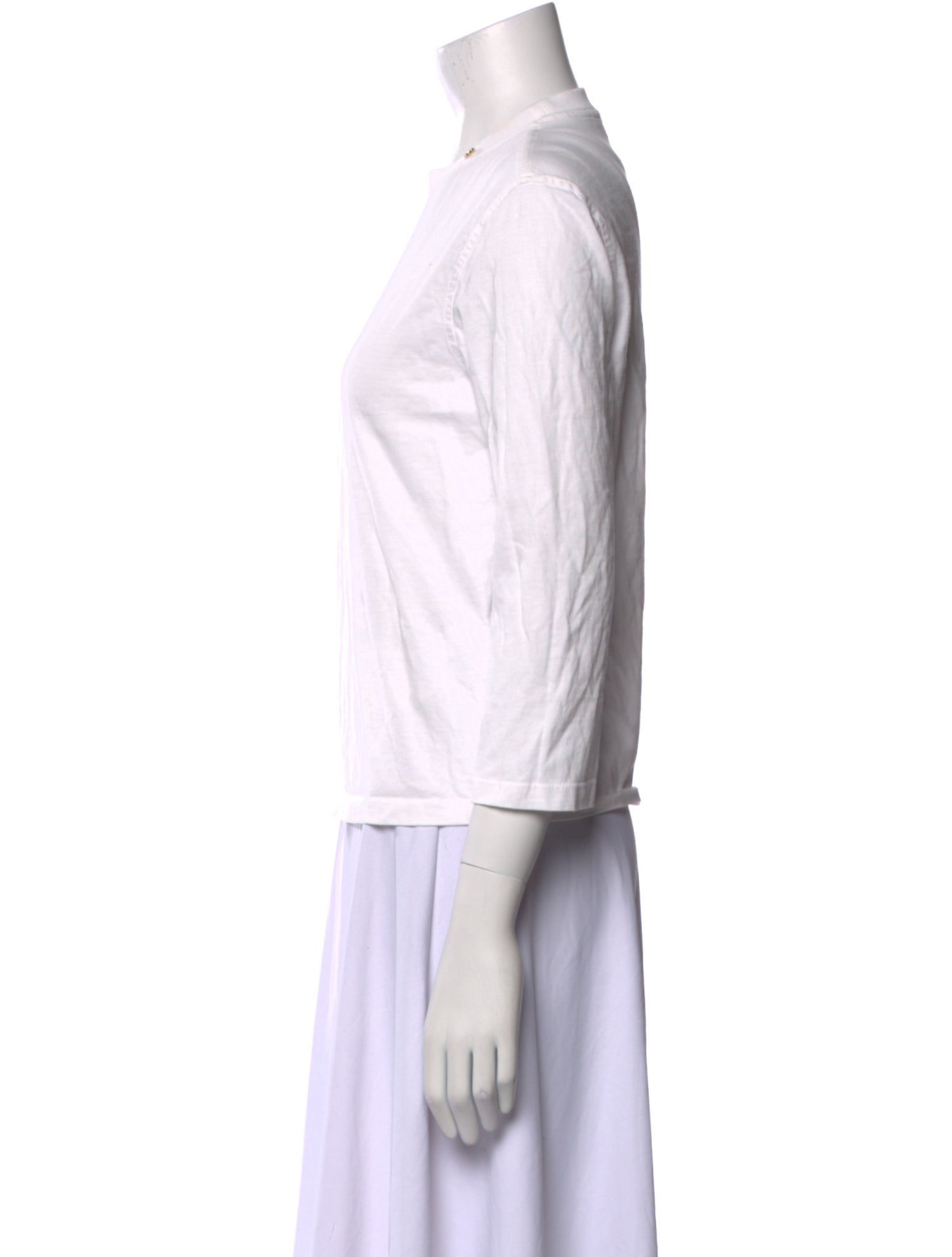 Anine Bing Mock Neck Three-Quarter Sleeve Top