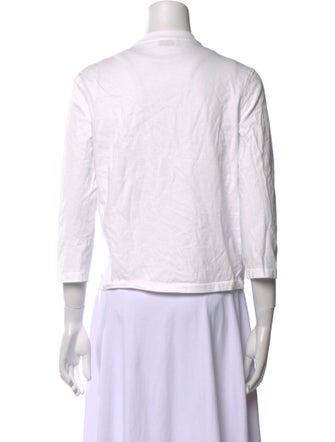 Anine Bing Mock Neck Three-Quarter Sleeve Top