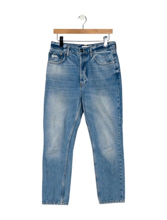 Anine Bing Mid-Rise Straight Leg Jeans