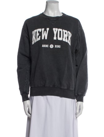 Anine Bing Graphic Print Crew Neck Sweatshirt