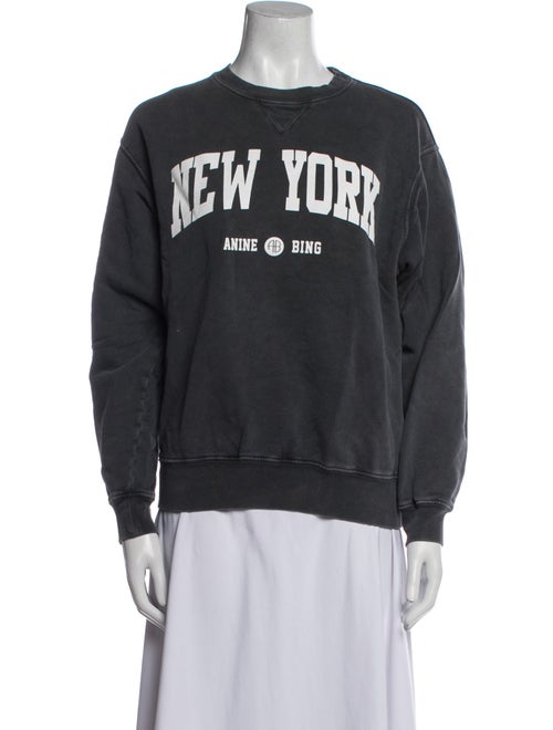 Anine Bing Graphic Print Crew Neck Sweatshirt