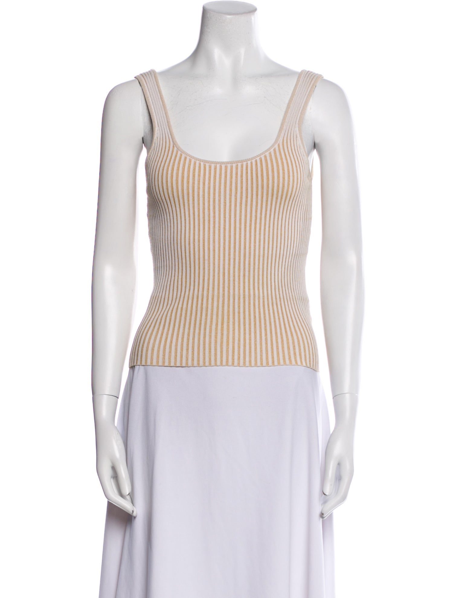 Anine Bing Striped Scoop Neck Top