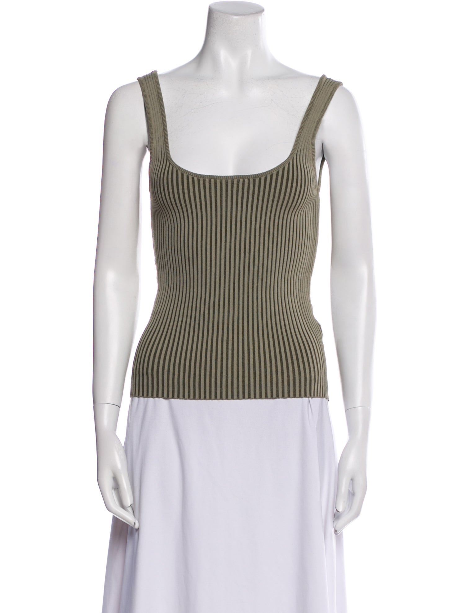 Anine Bing Striped Square Neckline Top