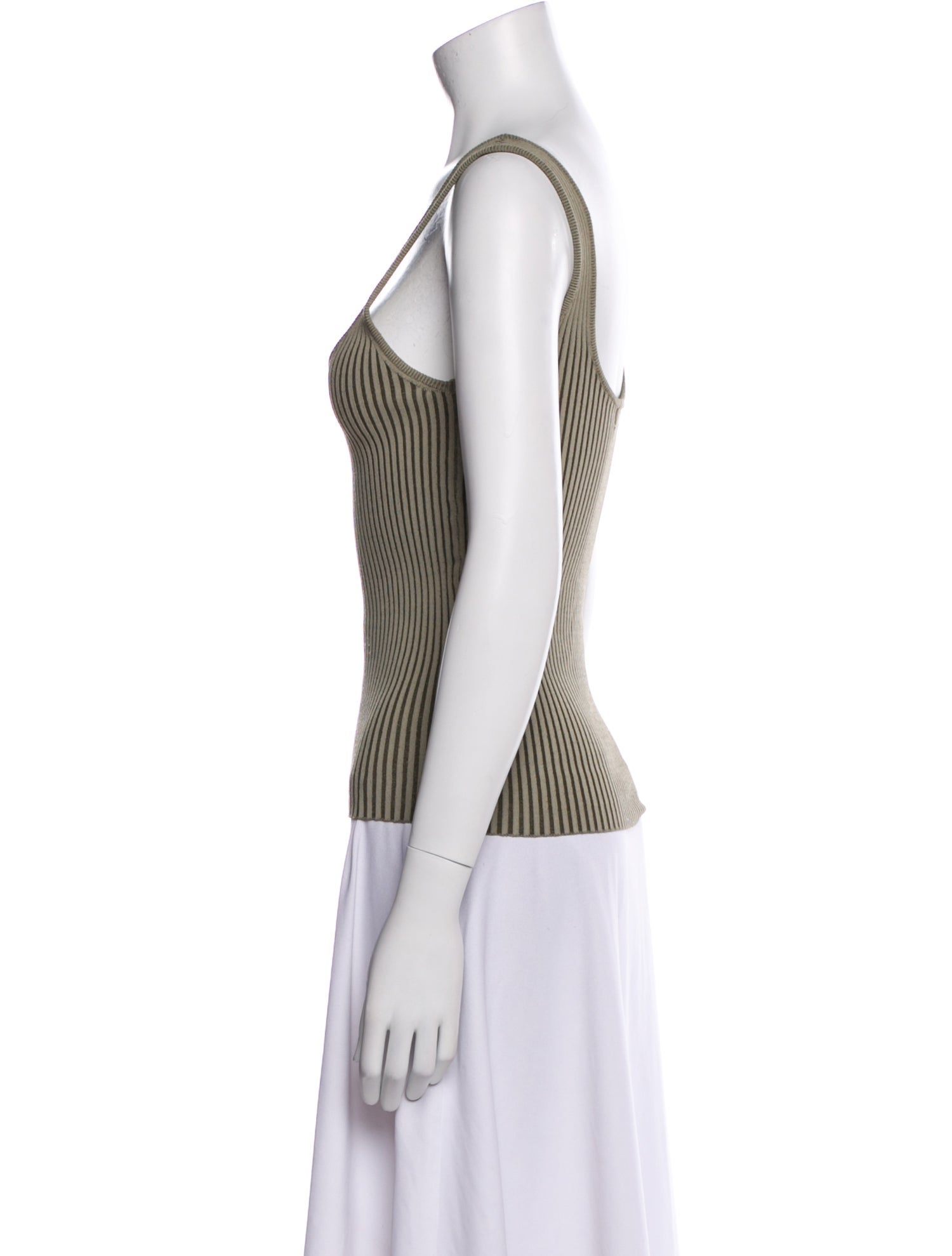 Anine Bing Striped Square Neckline Top