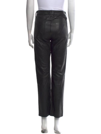 Anine Bing Leather Straight Leg Pants