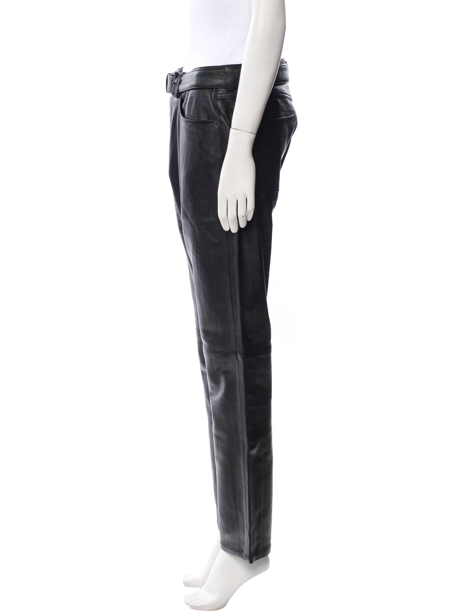 Anine Bing Leather Straight Leg Pants w/ Tags