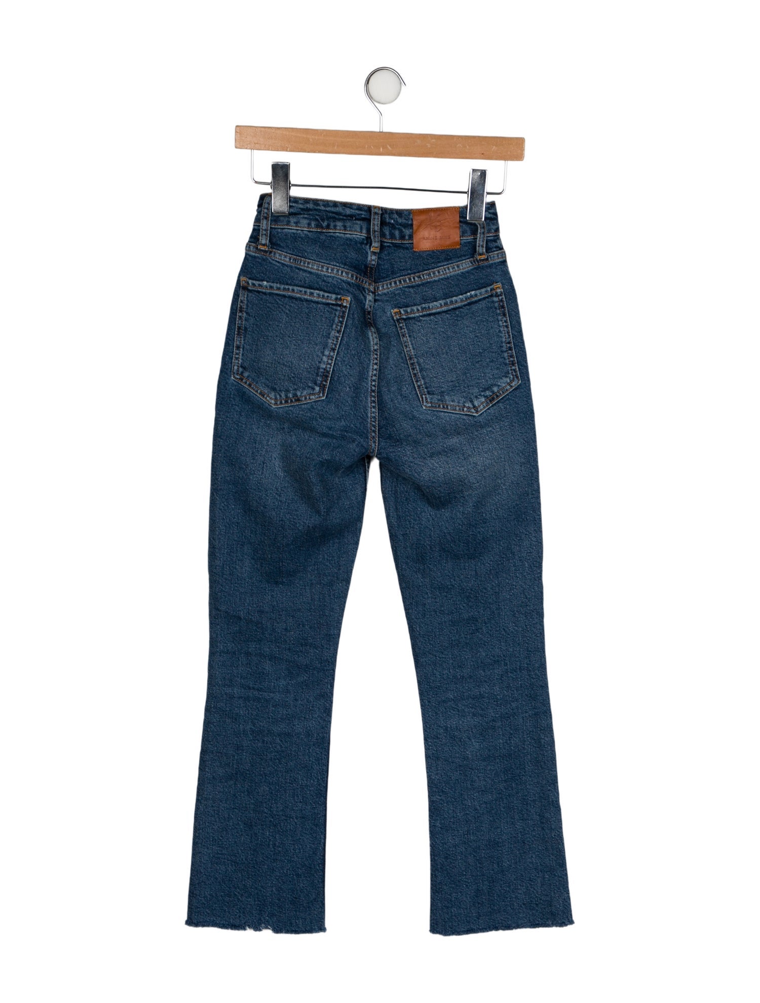 Anine Bing Mid-Rise Straight Leg Jeans