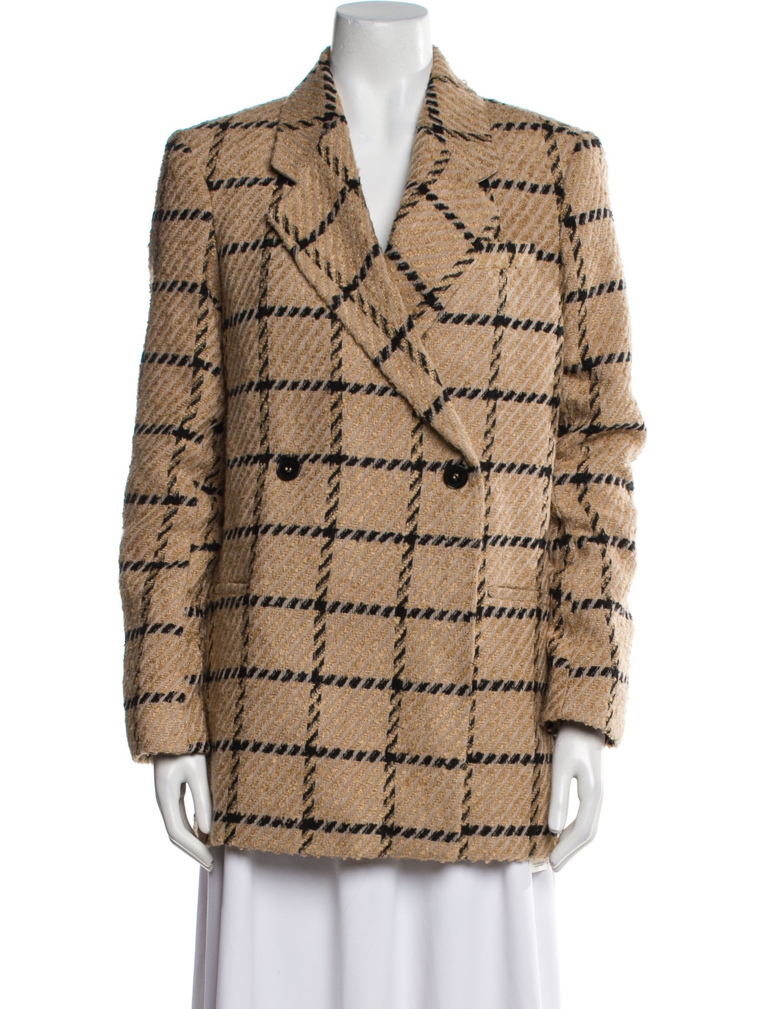 Anine Bing Plaid Print Blazer