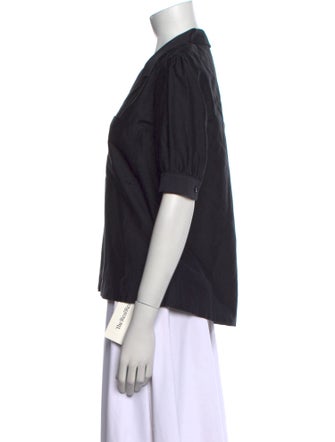 Anine Bing V-Neck Short Sleeve Top