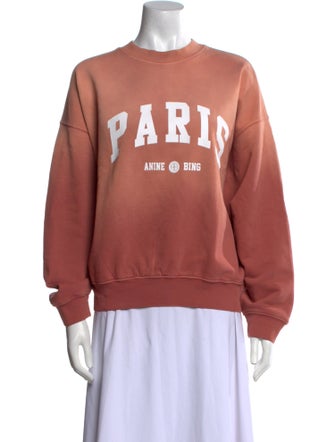 Anine Bing Graphic Print Crew Neck Sweatshirt