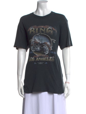 Anine Bing Graphic Print Crew Neck T-Shirt