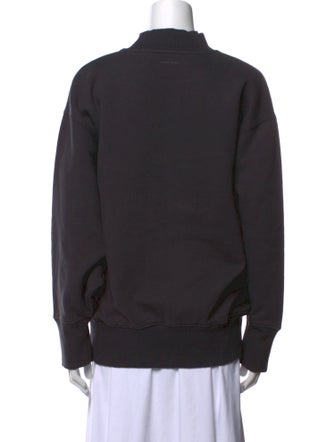 Anine Bing Mock Neck Long Sleeve Sweatshirt