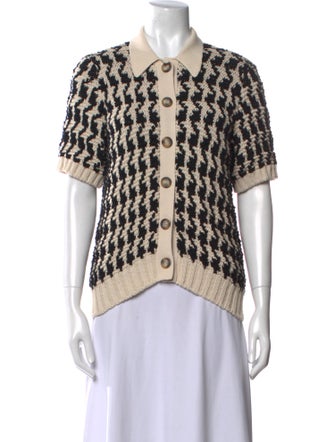 Anine Bing Printed Short Sleeve Polo