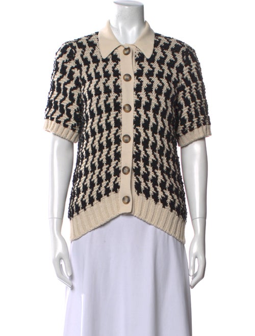 Anine Bing Printed Short Sleeve Polo