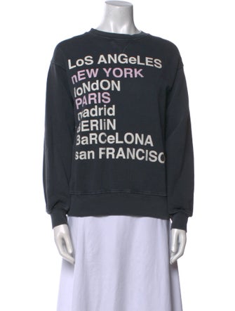 Anine Bing Graphic Print Crew Neck Sweatshirt