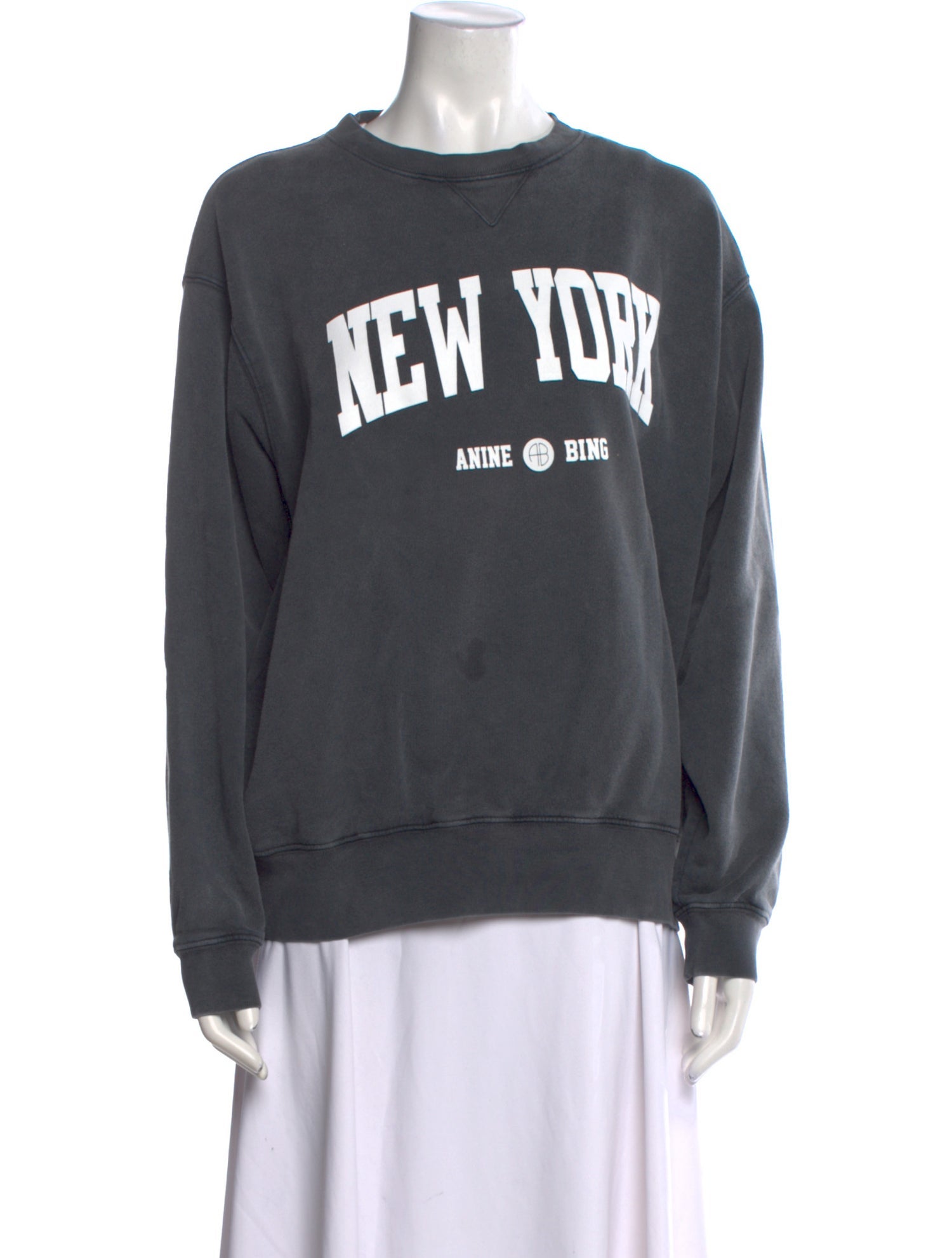 Anine Bing Graphic Print Crew Neck Sweatshirt