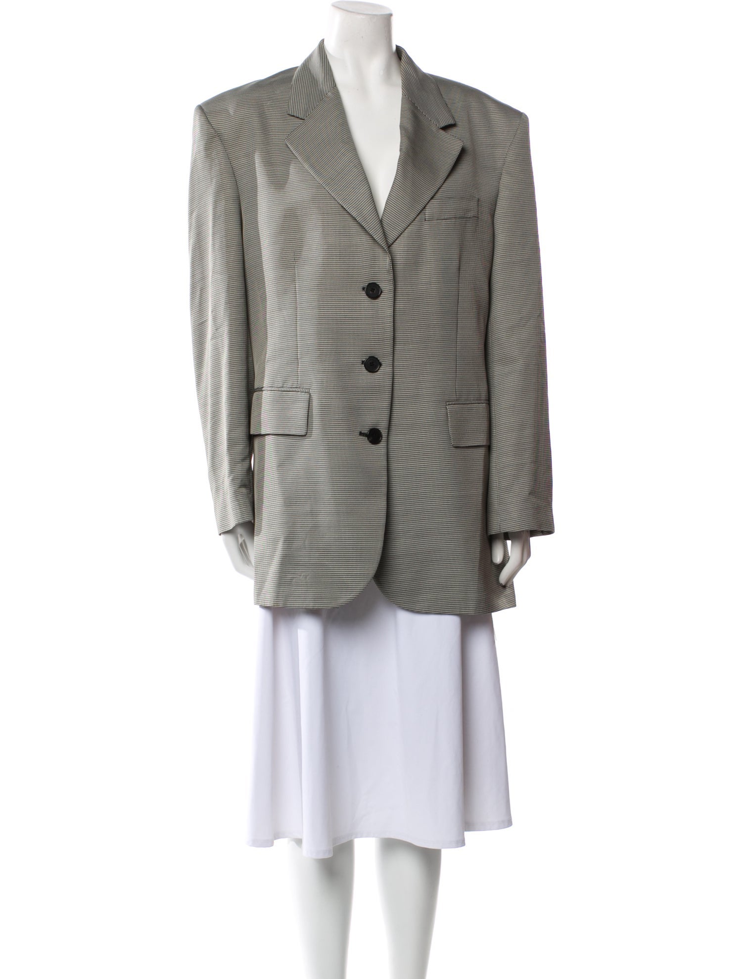 Anine Bing Plaid Print Blazer