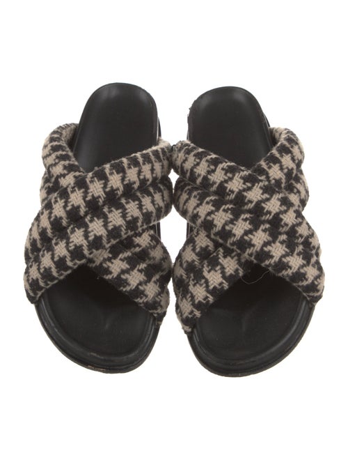 Anine Bing Animal Print Slides