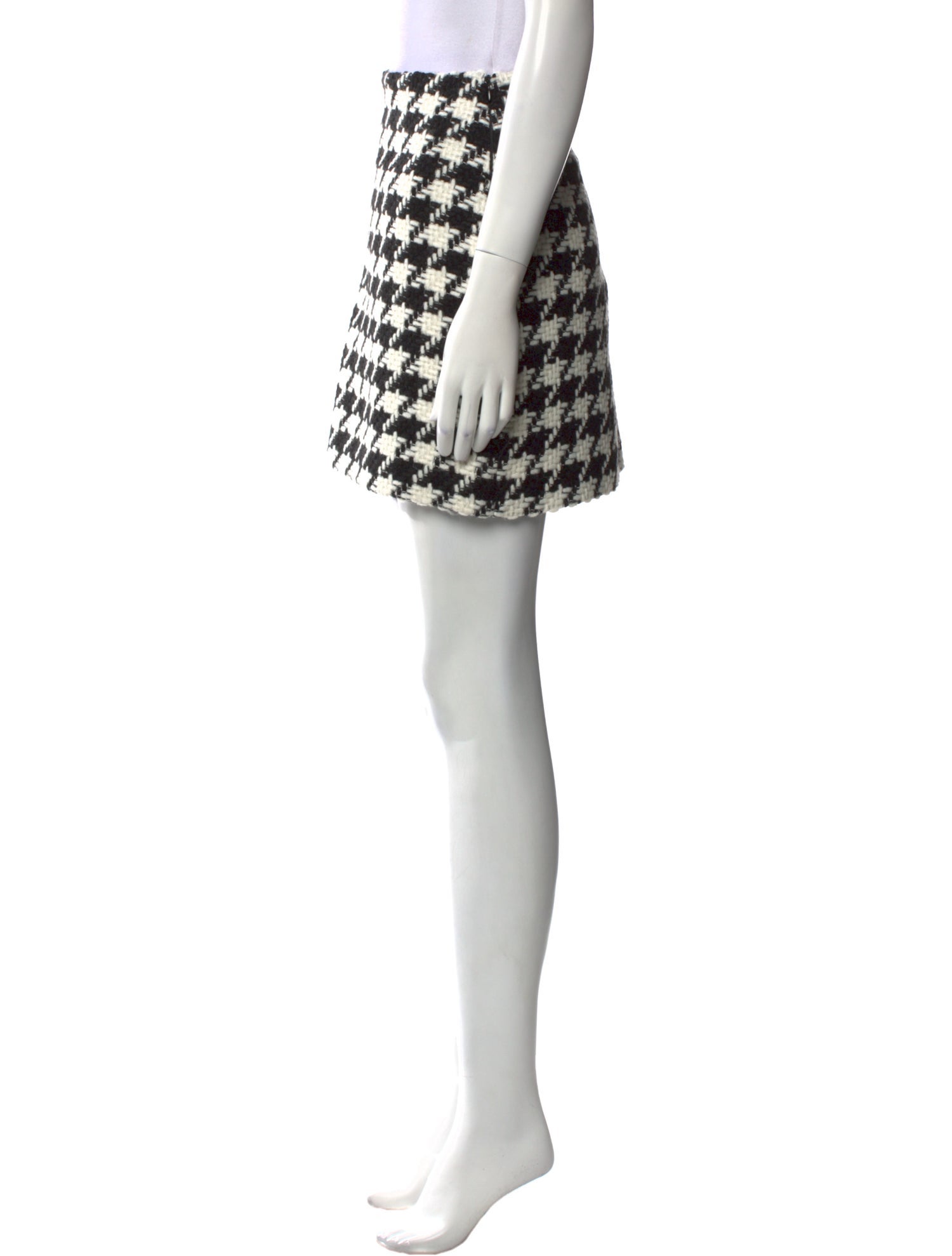 Anine Bing Houndstooth Print Mini Skirt w/ Tags
