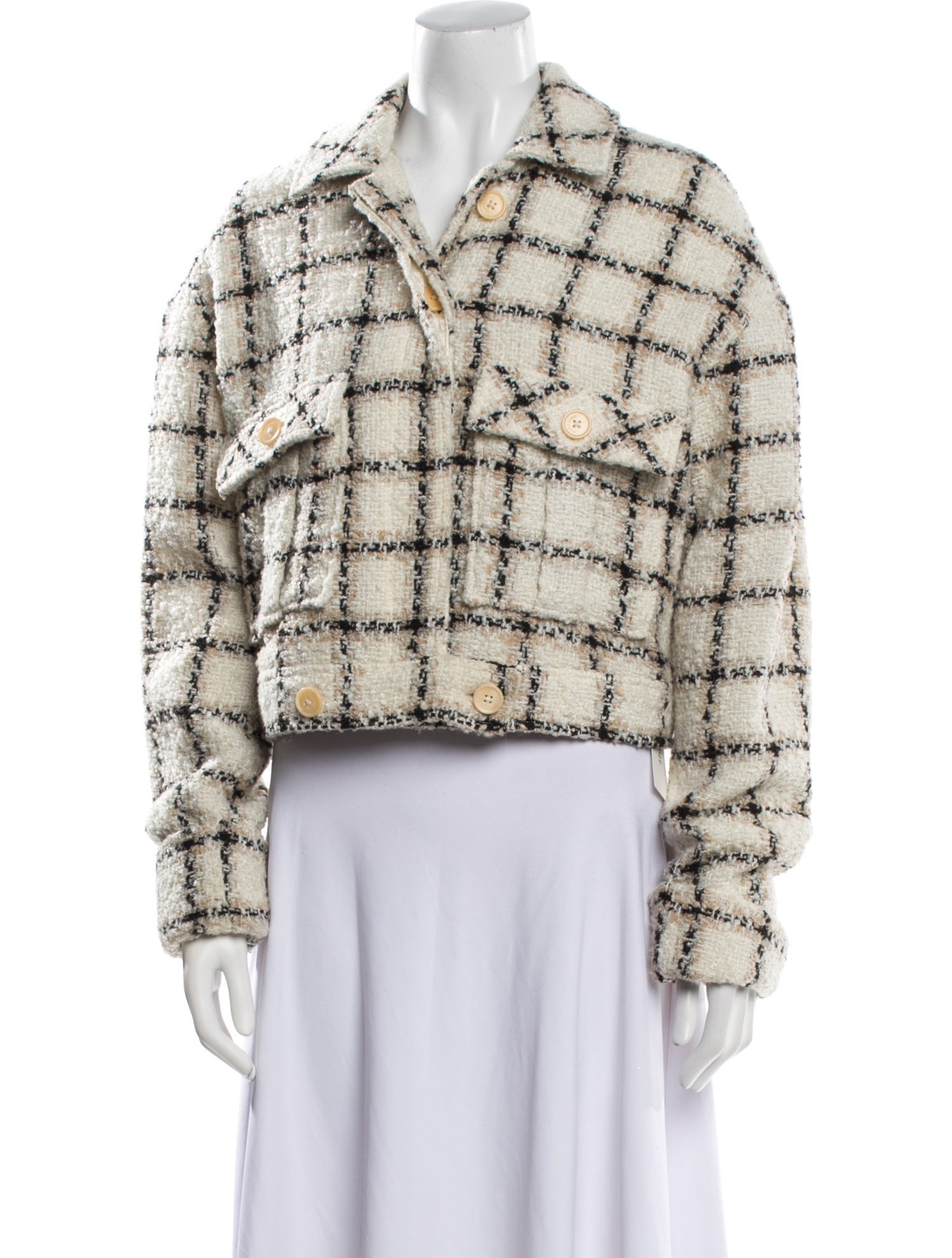 Anine Bing Plaid Print Bolero