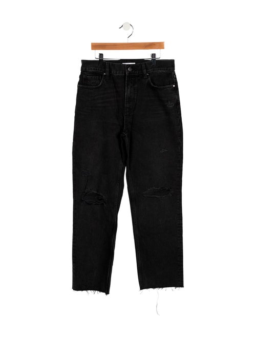 Anine Bing High-Rise Straight Leg Jeans