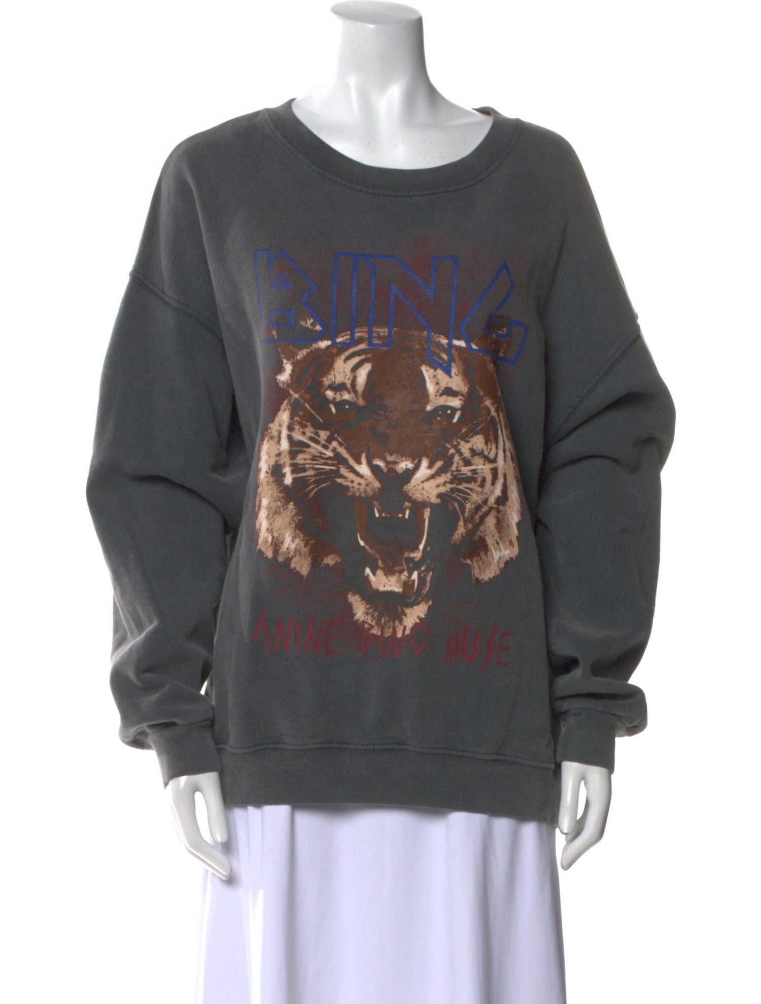Anine Bing Graphic Print Crew Neck Sweatshirt