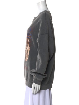 Anine Bing Graphic Print Crew Neck Sweatshirt