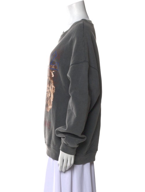 Anine Bing Graphic Print Crew Neck Sweatshirt