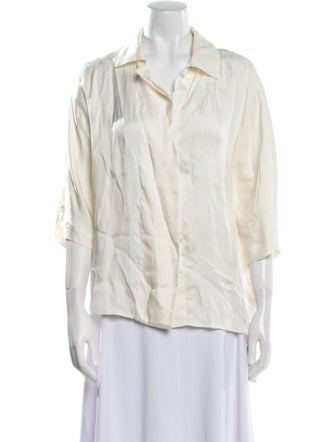 Anine Bing Three-Quarter Sleeve Button-Up Top