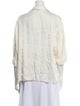 Anine Bing Three-Quarter Sleeve Button-Up Top