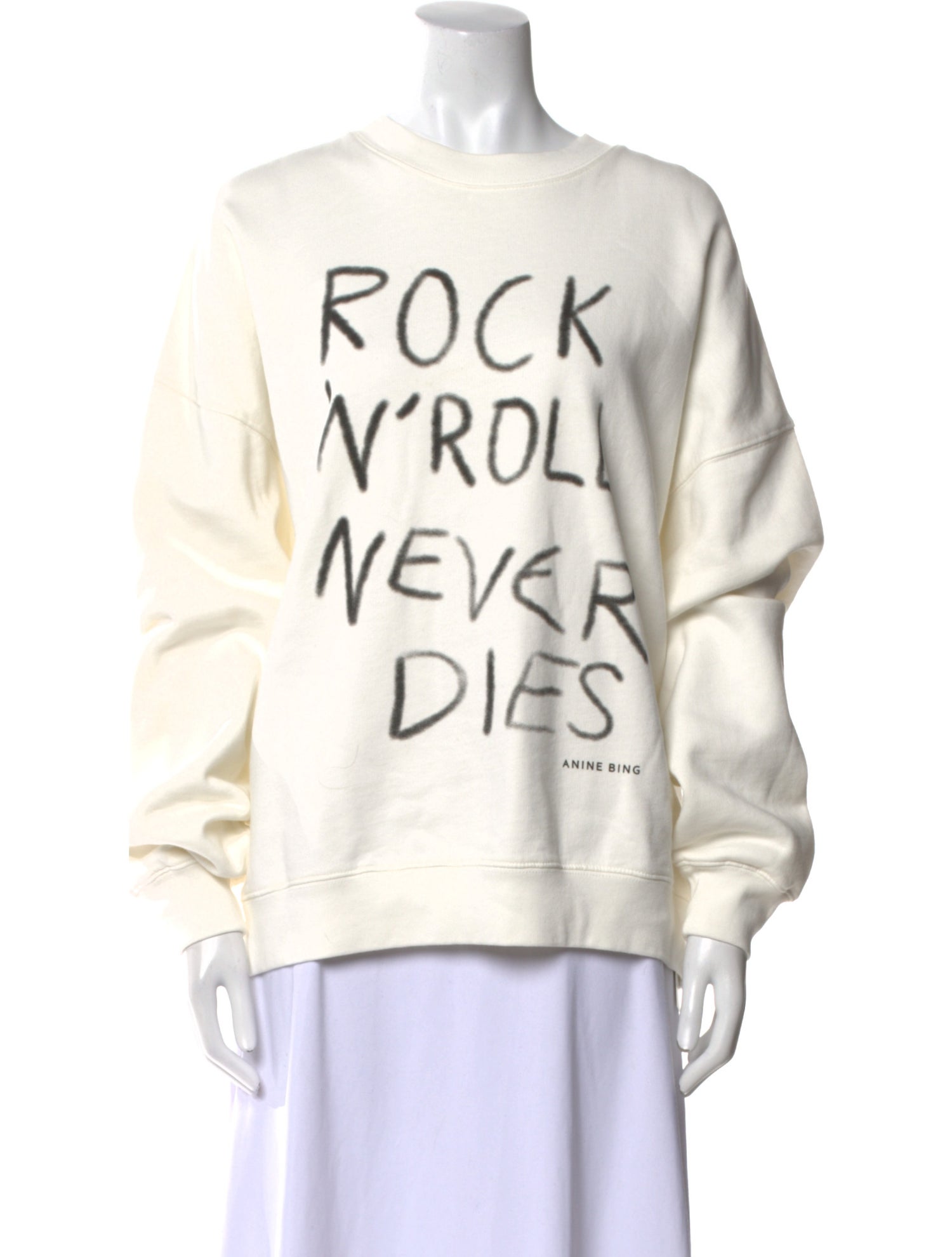 Anine Bing Miles Rock N Roll Graphic Print Sweatshirt