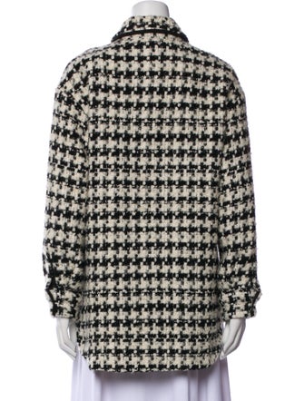 Anine Bing Wool Houndstooth Print Jacket
