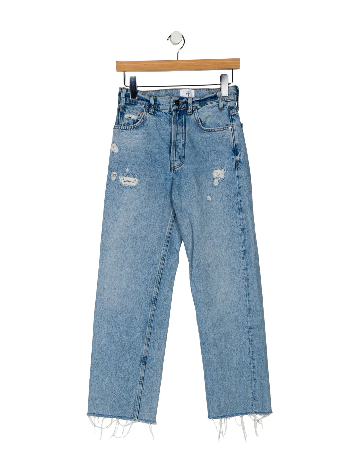 Anine Bing Mid-Rise Straight Leg Jeans