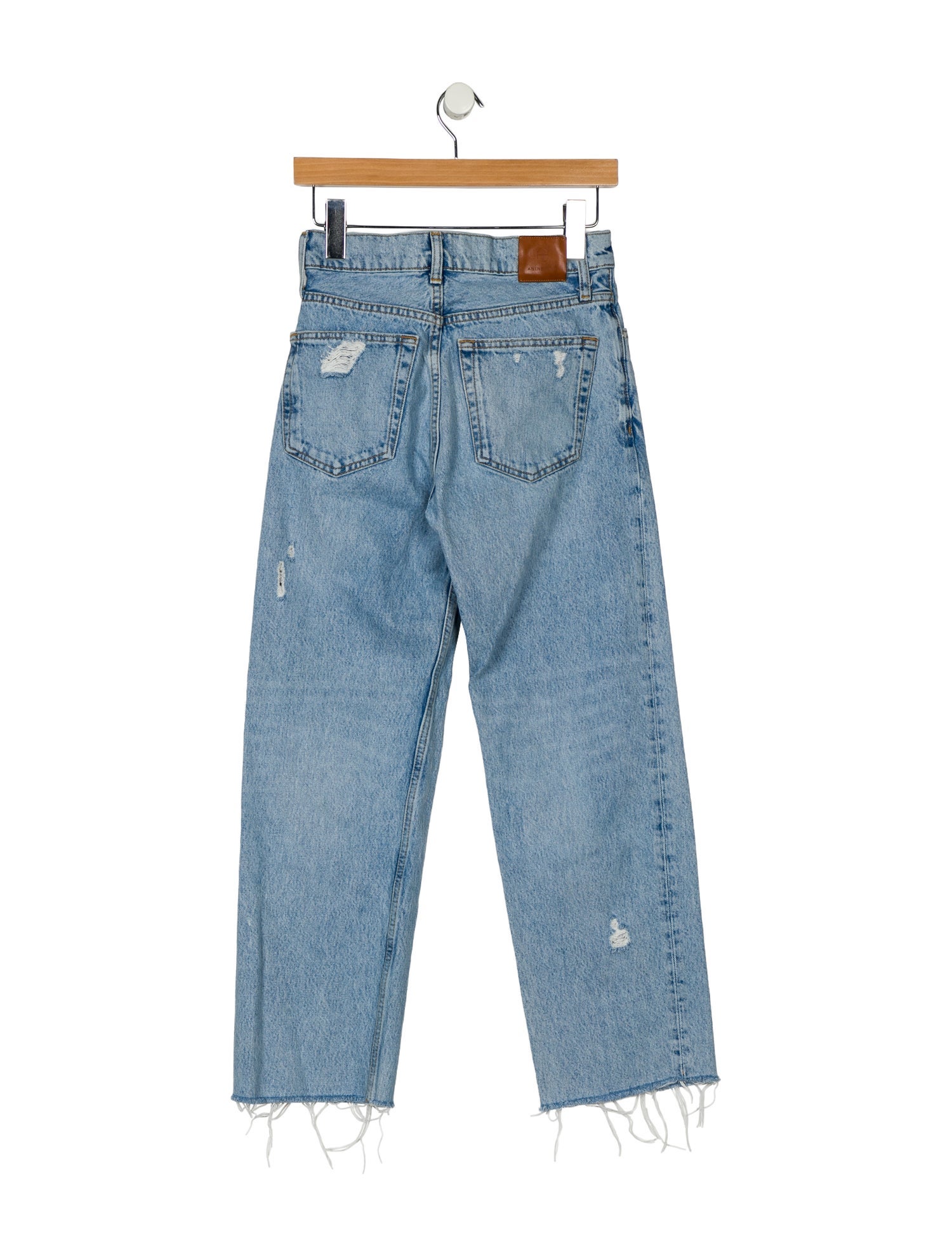 Anine Bing Mid-Rise Straight Leg Jeans