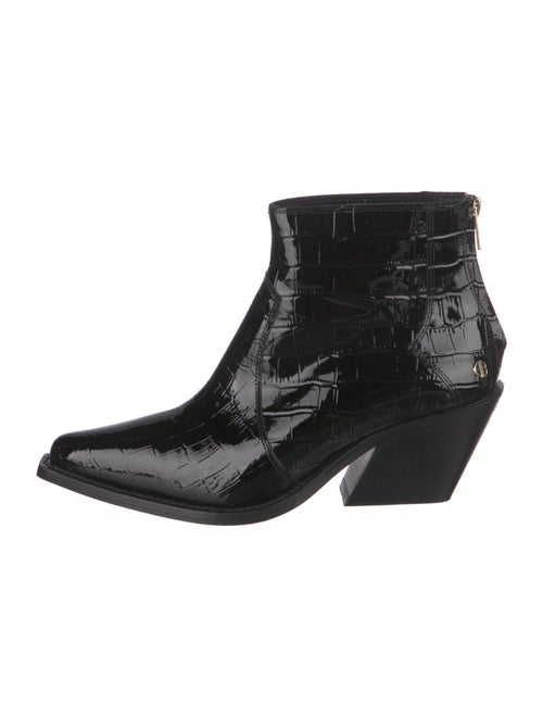 Anine Bing Embossed Leather Western Boots