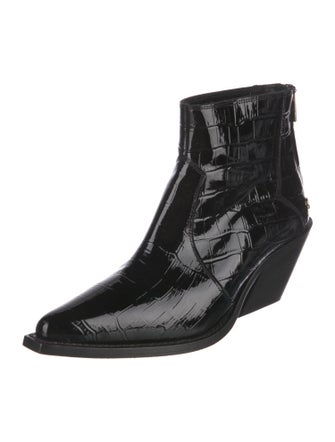 Anine Bing Embossed Leather Western Boots