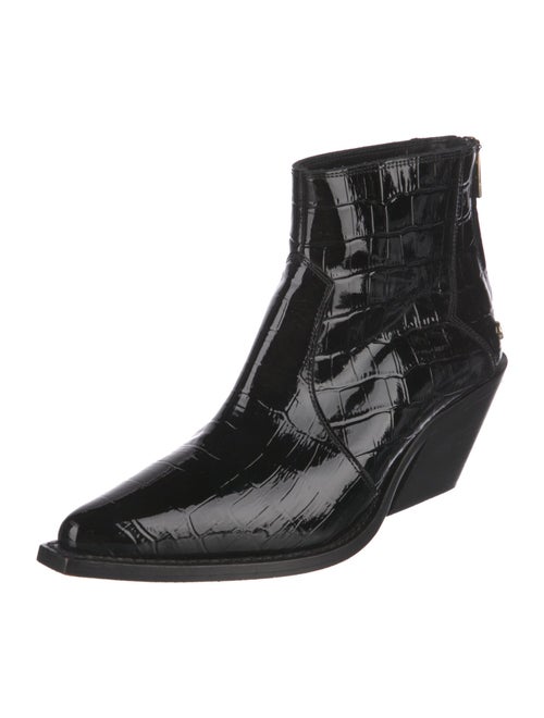 Anine Bing Embossed Leather Western Boots