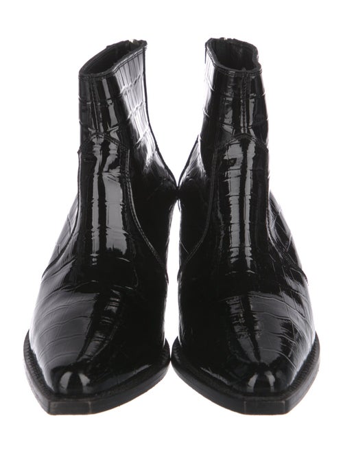 Anine Bing Embossed Leather Western Boots