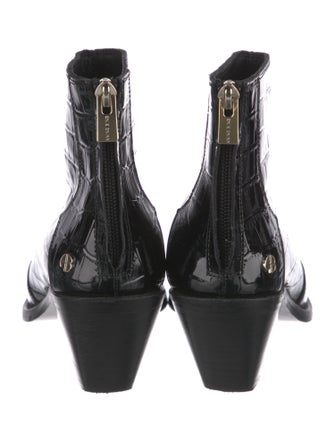 Anine Bing Embossed Leather Western Boots