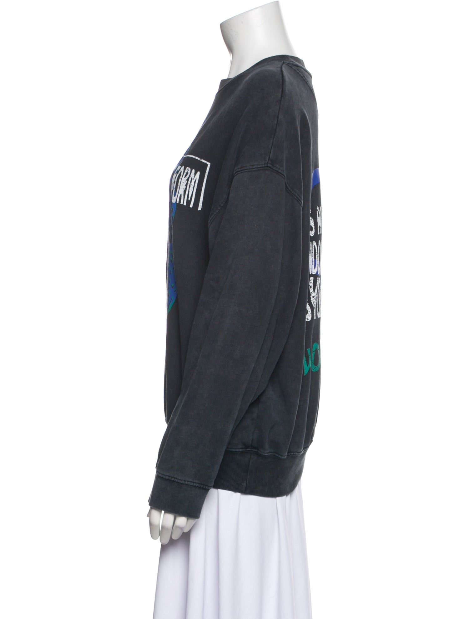 Anine Bing Graphic Print Crew Neck Sweatshirt